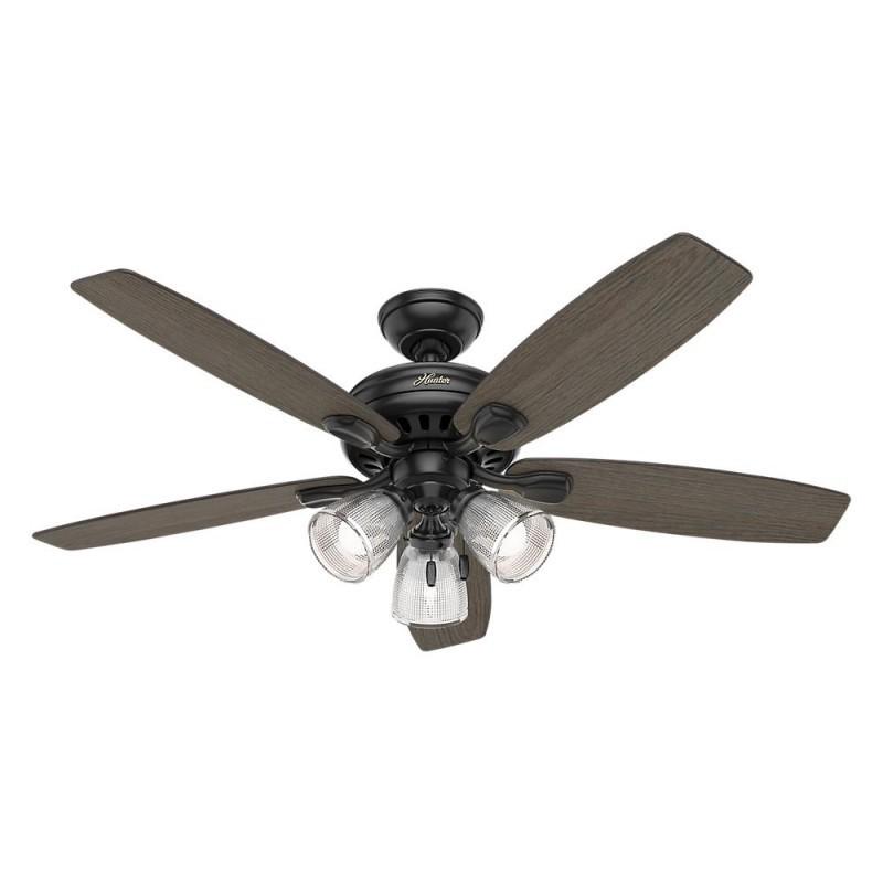Hunter Highbury Ii 52 In Led Indoor Matte Black Ceiling Fan With