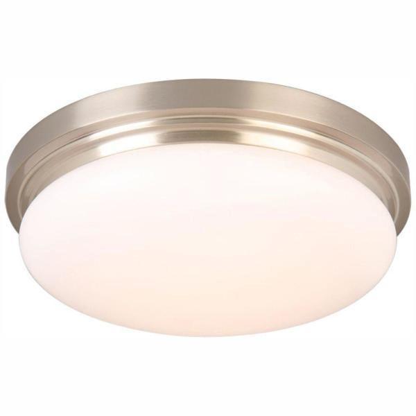 Hampton Bay 15 In 225 Watt Equivalent Brushed Nickel Integrated